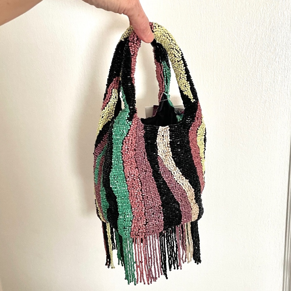 NWT Gorgeous black beaded bag embroidery sequin and bead!